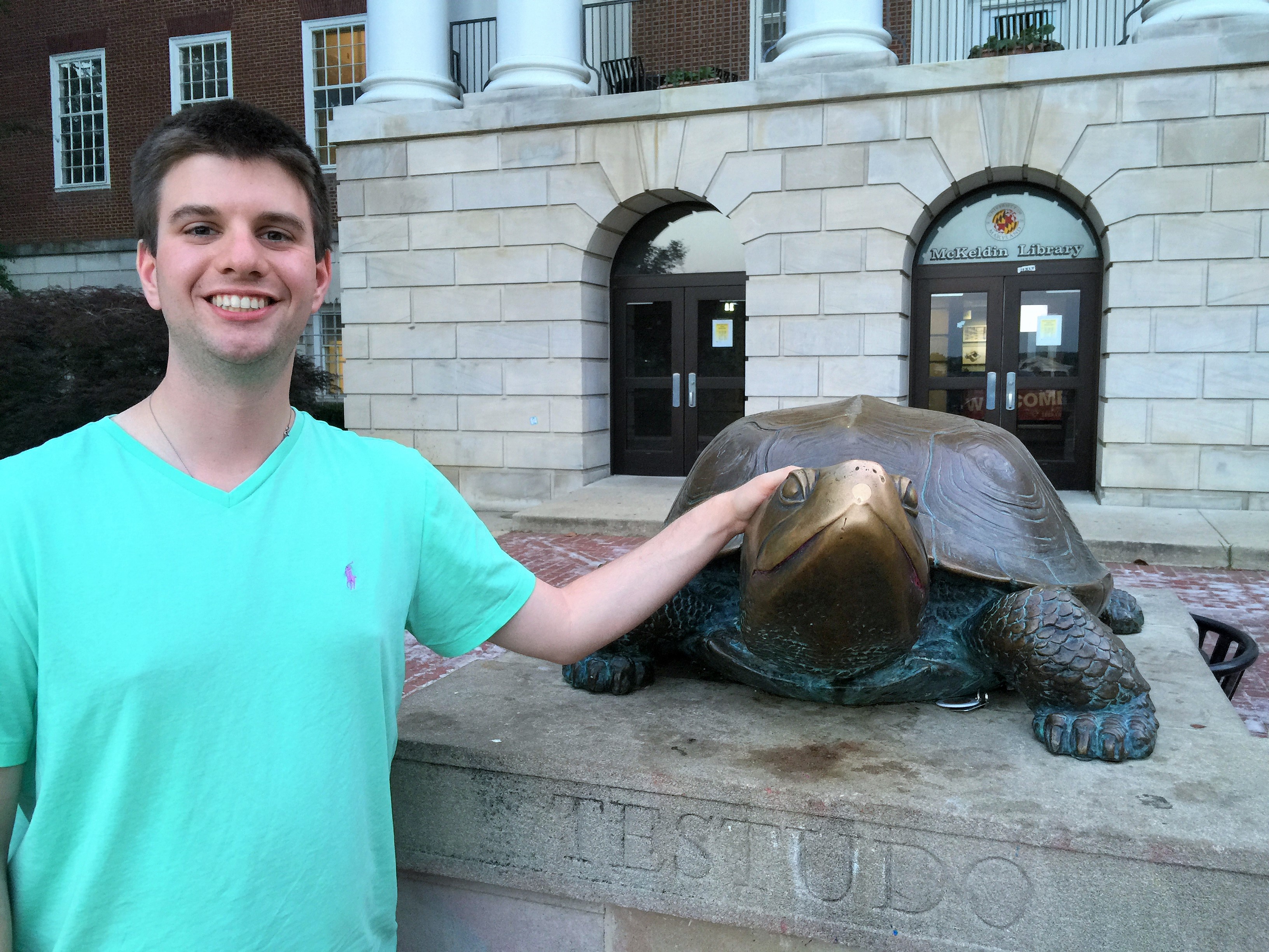 With the UMD Mascot, Testudo!