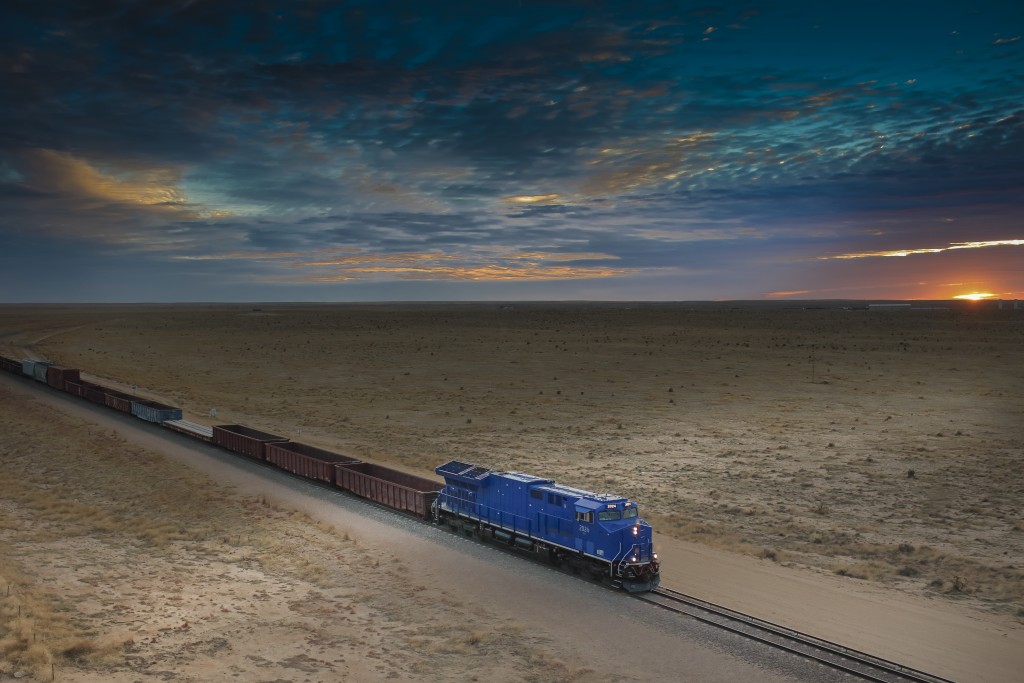 GE’s Evolution Series Tier 4 locomotive during a test run in Pueblo, Colorado. Image credit: Vincent Laforet